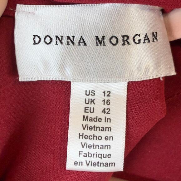 Donna Morgan Sz. 12 half sleeve Jumpsuit knit retro vintage vibe seventies #4325 - Picture 6 of 7